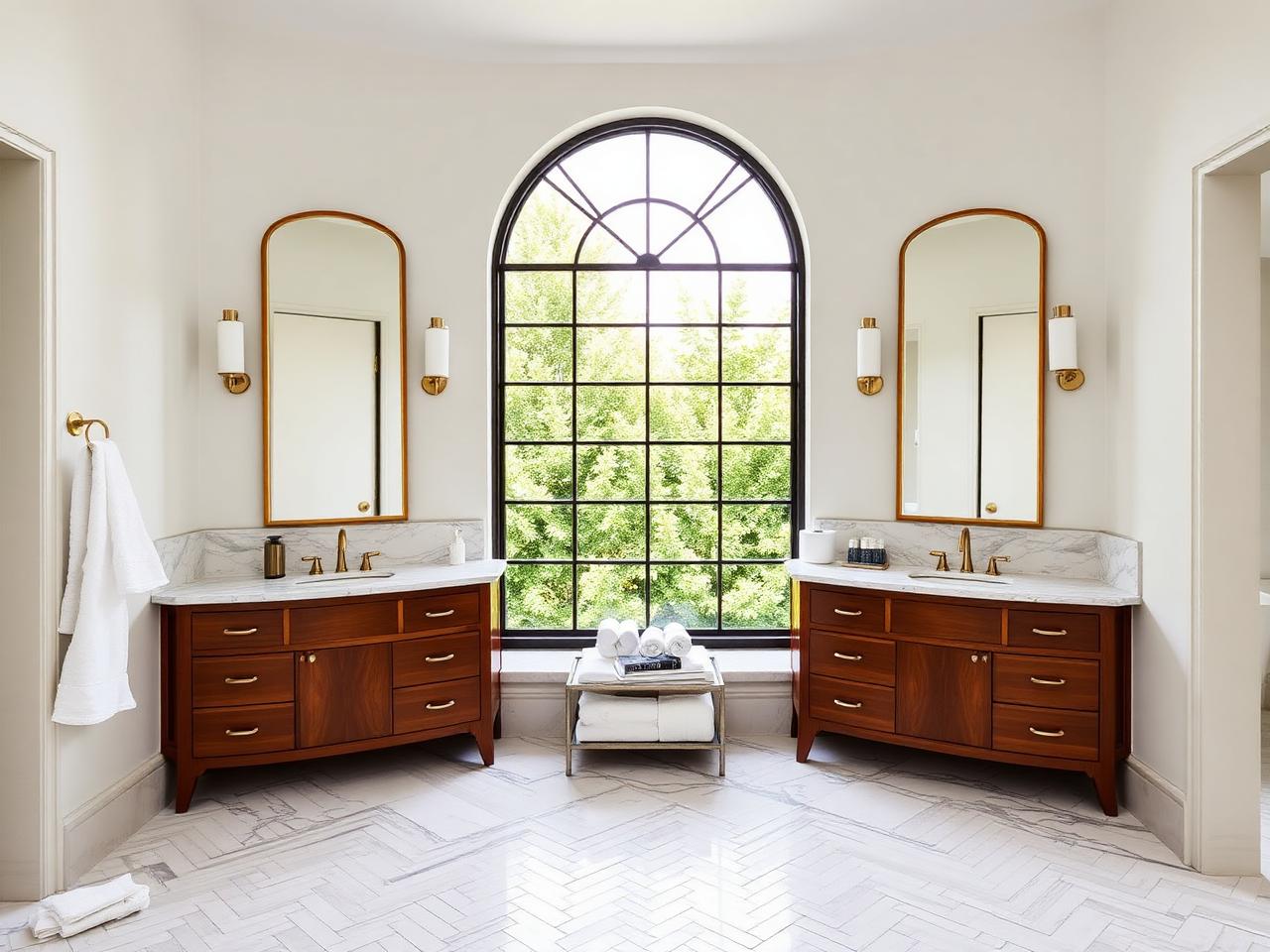 Primary bathroom with stone tub